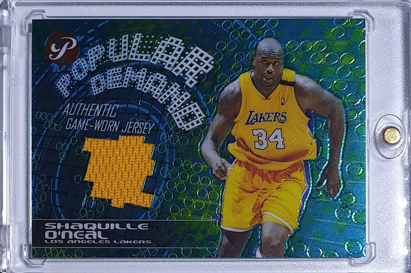 2002 Topps Pristine Shaquille O'Neal #PATCH Game Worn Jersey - Rare