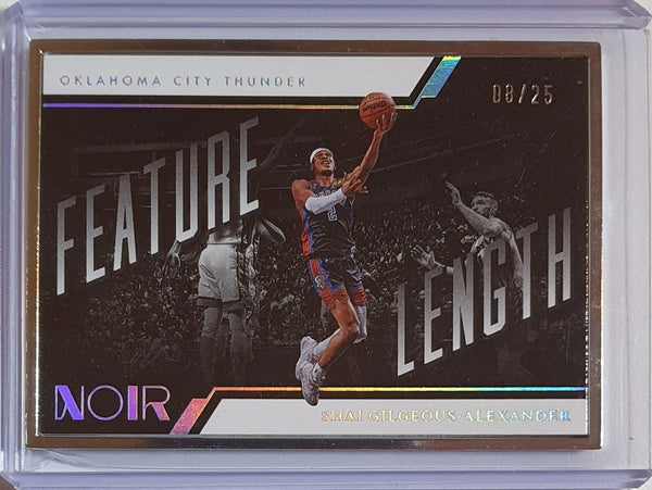 2022 Noir Shai Gilgeous-Alexander #253 METAL FRAME /25 Feature Length - Rare