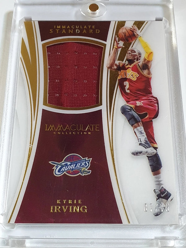 2015 Panini Immaculate Kyrie Irving #PATCH /75 Game Worn Jersey - Rare