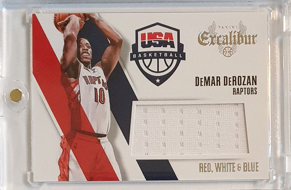 2014 Panini Excalibur DeMar DeRozan #PATCH Game Worn Jersey - Rare