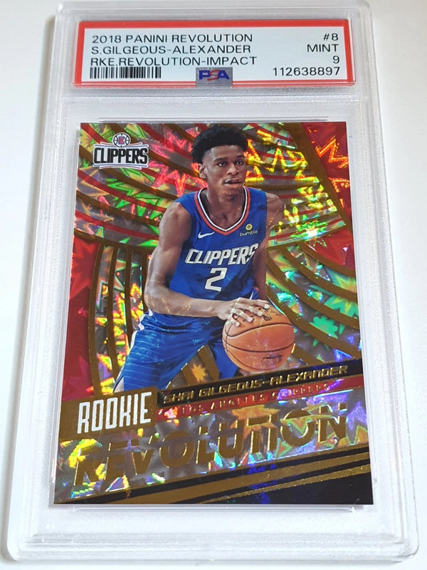 2018 Revolution Shai Gilgeous-Alexander #8 IMPACT Rookie Revolution RC - PSA 9