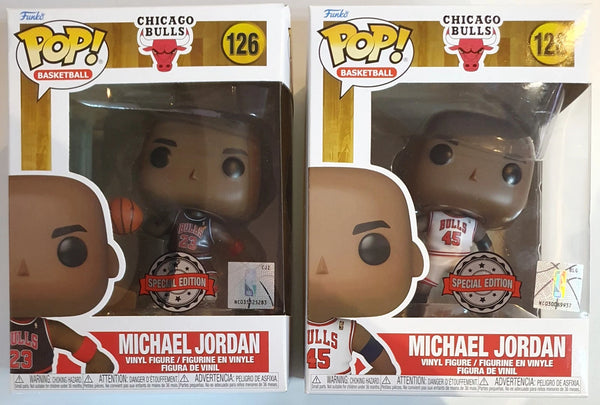 Lot of 2 x Michael Jordan Funko Special Edition Figures #126 - With Protectors