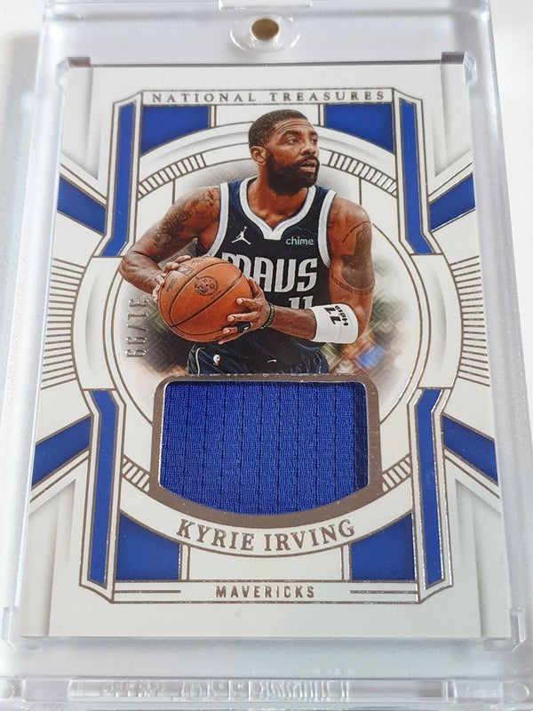 2024 Panini National Treasures Kyrie Irving #PATCH /99 Game Worn Jersey - Rare