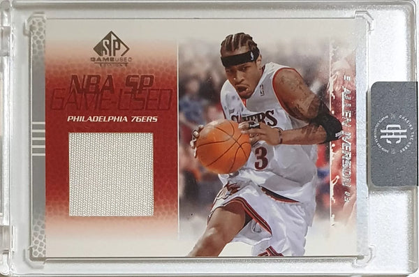 2003 UD SP Game Used Edition Allen Iverson #PATCH Game Worn Jersey - Rare