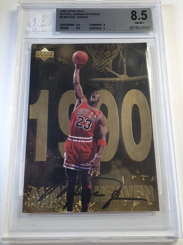 1998 Upper Deck Gatorade Michael Jordan #6 JUMBO Gold Foil - BGS 8.5 (Low POP)