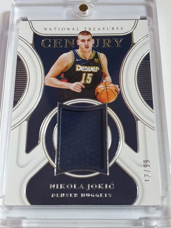 2021 Panini National Treasures Nikola Jokic #PATCH /99 Game Worn Jersey - Rare