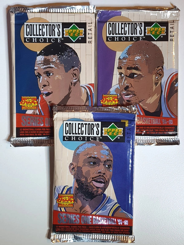 Lot of 3 x Packs of 1994-95 UD Collector's Choice Series 1 Retail - Sealed
