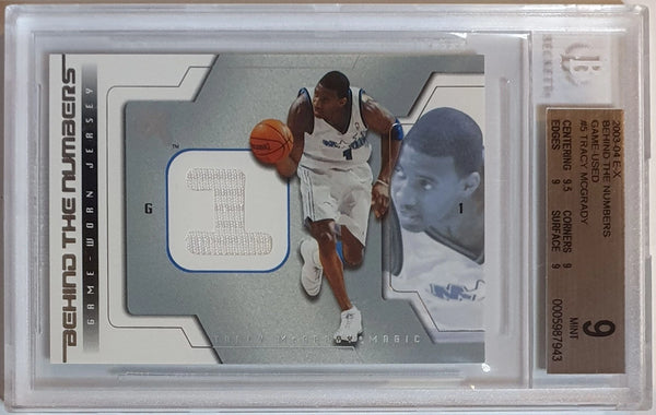 2003 Fleer E-X Tracy McGrady #PATCH Game Worn Jersey - BGS 9 (POP 3)