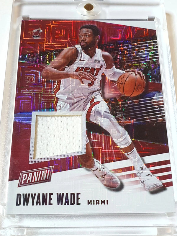 2019 Panini Dwyane Wade #PATCH ESCHER SQUARES Holo /25 Game Worn Jersey - Rare