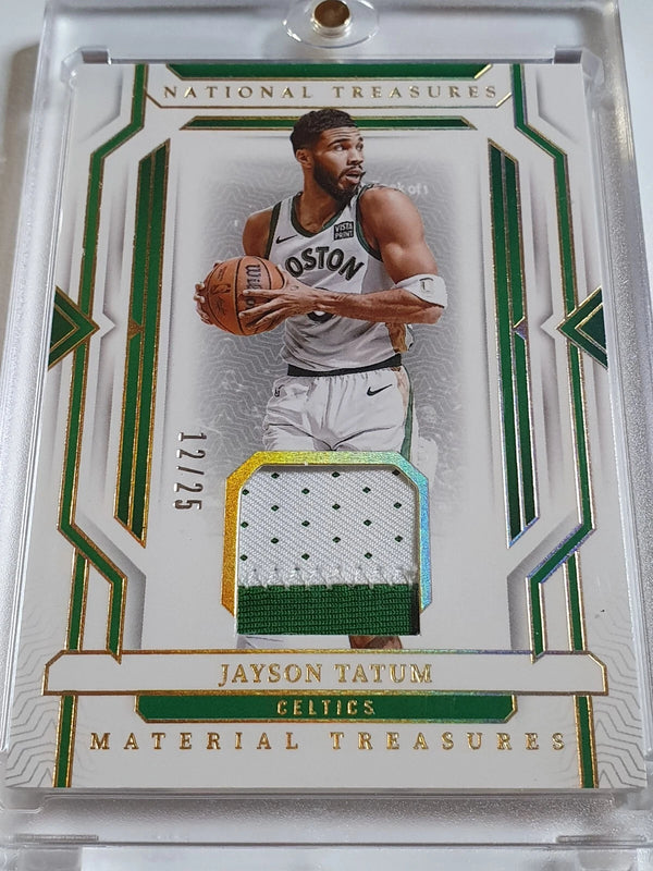 2023 National Treasures Jayson Tatum #PATCH PRIME /25 Game Worn Jersey - Rare