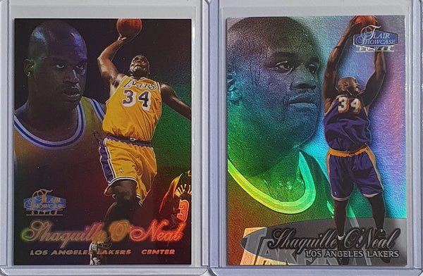 Lot of 2 x Fleer Flair Showcase Shaquille O'Neal - Ready to Grade