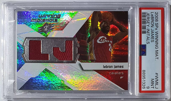 2008 Upper Deck SPx Lebron James #PATCH Game Worn Dual Jerseys - PSA 9 (POP 5)