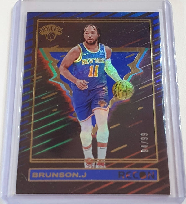 2023 Panini Recon Jalen Brunson #168 BLUE /99 Holo - Ready to Grade