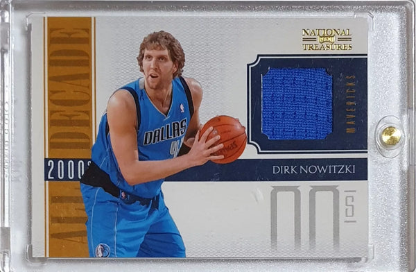 2010 Playoff National Treasures Dirk Nowitzki #PATCH /99 Game Worn Jersey - Rare