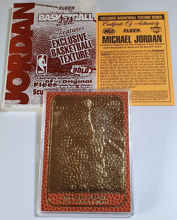 1997 Fleer Michael Jordan 23K BASKETBALL GOLD /5000 