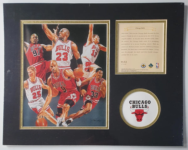 1996 Upper Deck Chicago Bulls Art Lithograph /15000 17x14