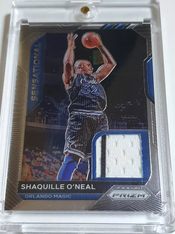 2020 Prizm Shaquille O'Neal #PATCH Game Worn 2 Color Jersey - Ready to Grade