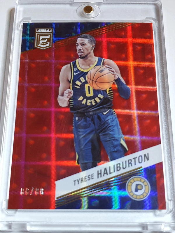 2022 Panini Donruss Elite Tyrese Haliburton #100 ASIA HYPER RED /88 Holo - Rare
