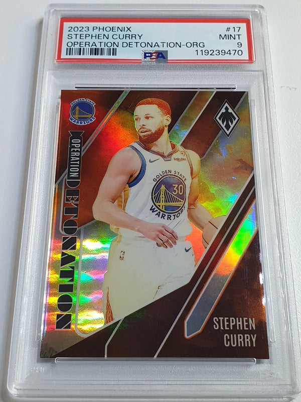 2023 Panini Phoenix Stephen Curry #17 ORANGE /49 Holo - PSA 9 (POP 3)