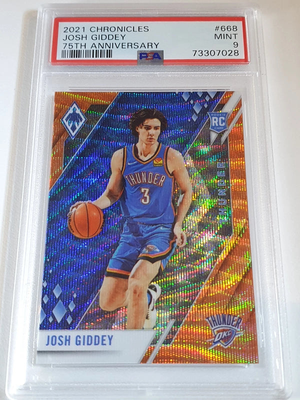 2021 Chronicles Josh Giddey Rookie 75th ANNIVERSARY /75 Holo RC - PSA 9 (POP 2)