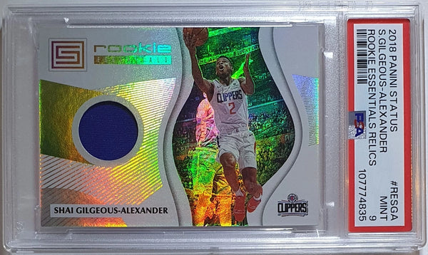 2018 Status Shai Gilgeous-Alexander Rookie #PATCH RC Jersey - PSA 9 (POP 14)