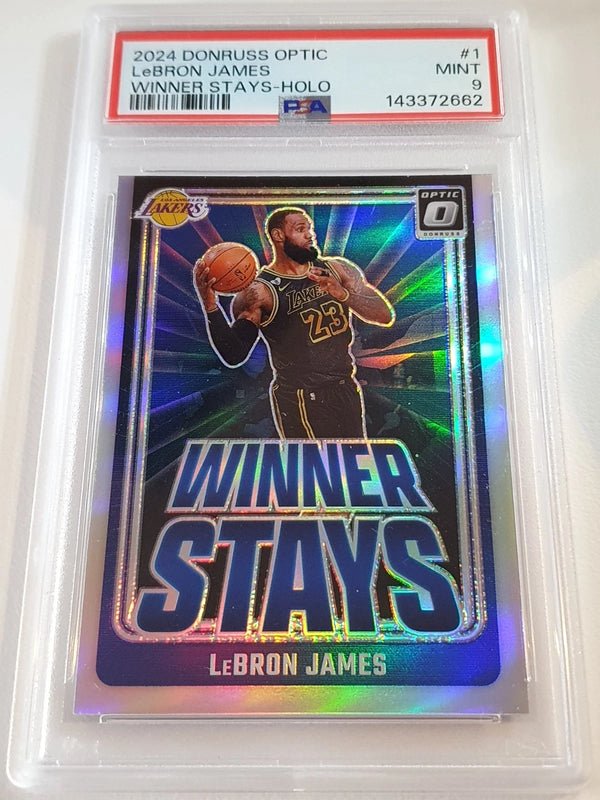 2024 Panini Donruss Optic LeBron James #1 HOLO Winner Stays - PSA 9 (POP 1)