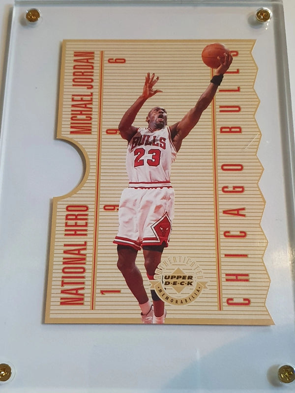1996 Upper Deck Michael Jordan #NH1 /5000 Jumbo Die-Cut National Hero - Rare