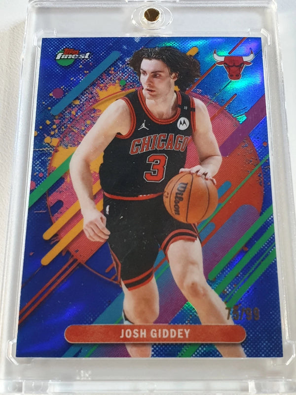 2025 Topps Finest Josh Giddey #234 RARE BLUE /99 Refractor (Bulls) - Rare