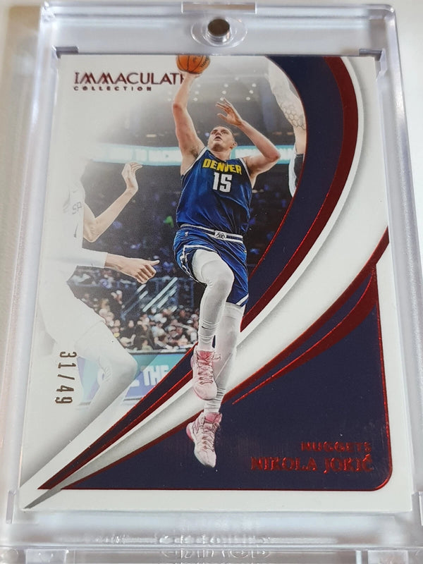 2023 Panini Immaculate Nikola Jokic #77 RED Foil /49 Action Edition - Rare