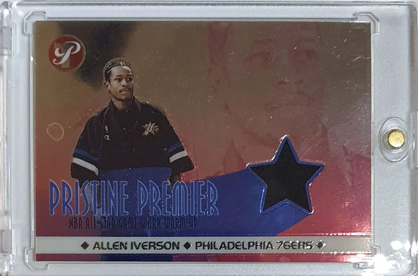 2001 Topps Allen Iverson #PATCH All Star Game Worn Jersey - Rare