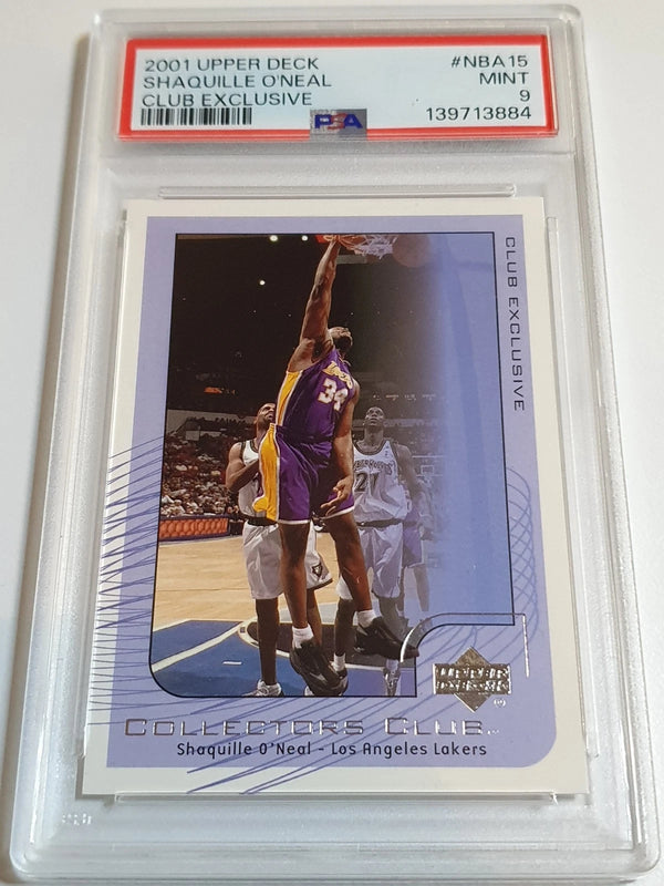 2001 Upper Deck Shaquille O'Neal #NBA15 Club Exclusive - PSA 9 (POP 4)