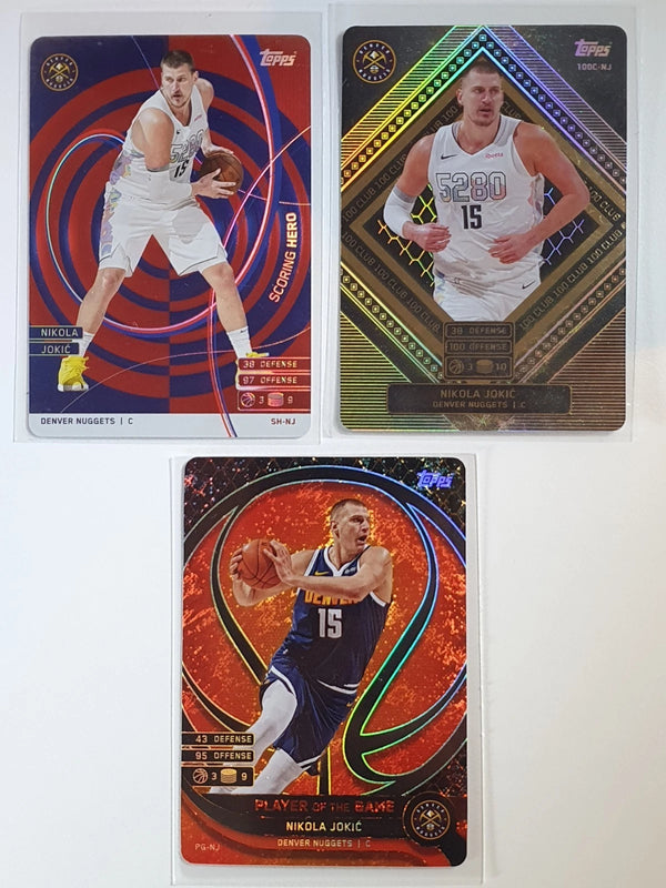 Lot of 3 x 2025 Topps Match Attax Nikola Jokic Holos Color Variants - Rare