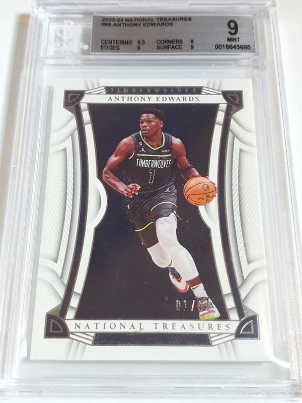2022 National Treasures Anthony Edwards #99 SILVER 01/99 - BGS 9 (POP 1)