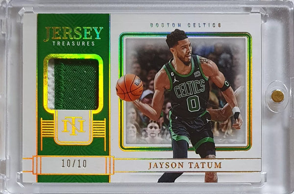 2022 National Treasures Jayson Tatum #PATCH PRIME 10/10 Game Worn Jersey - Rare