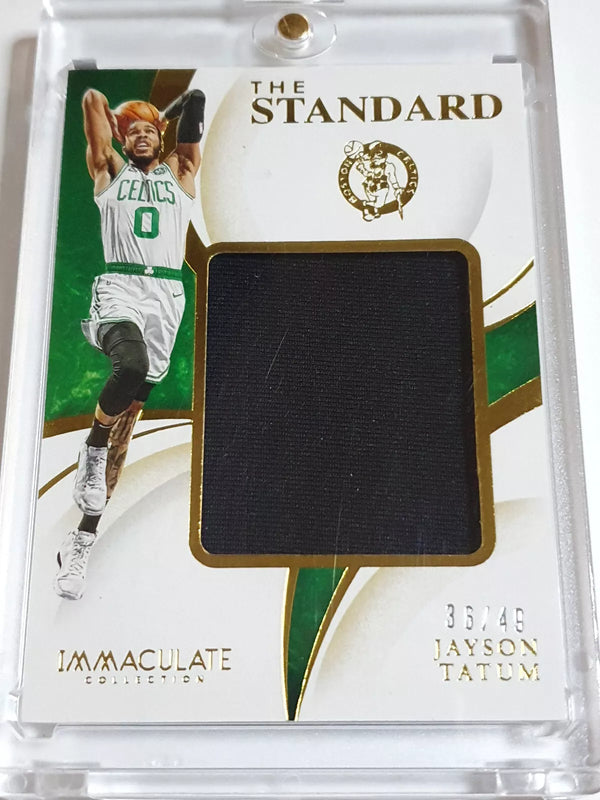 2019 Immaculate Collection Jayson Tatum #PATCH /49 Game Worn Jumbo Jersey