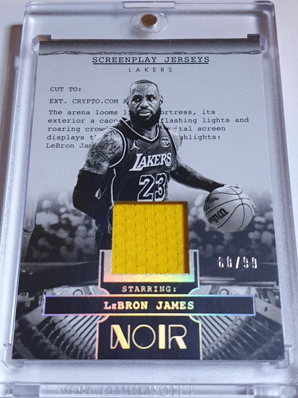 2024 Panini Noir Lebron James #PATCH /99 Game Worn Jersey - Ready to Grade