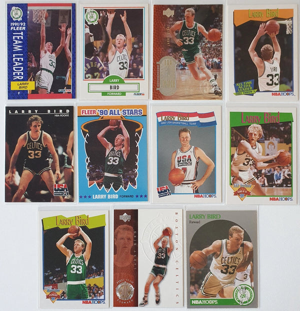 Larry Bird Lot of 11 x Larry Bird Collection Cards - Good Condition