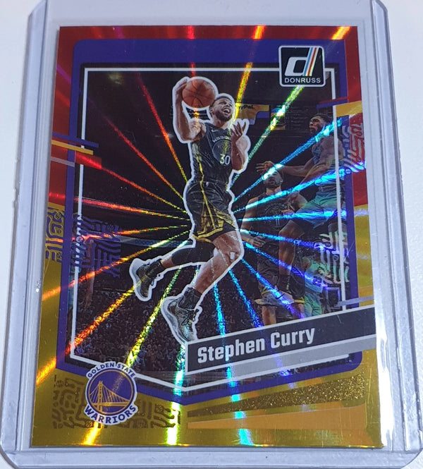 2023 Panini Donruss Stephen Curry #65 RED AND GOLD LASER Holo - Ready to Grade
