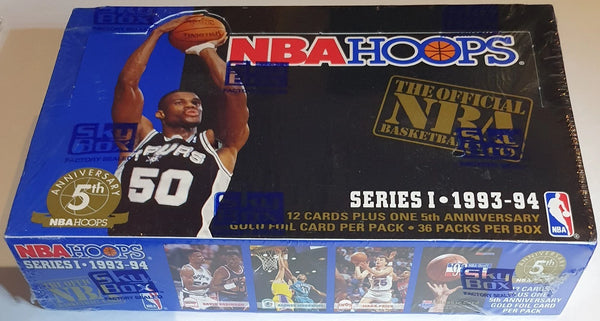 1993-94 NBA Hoops Basketball Series 1 Box - Factory Sealed