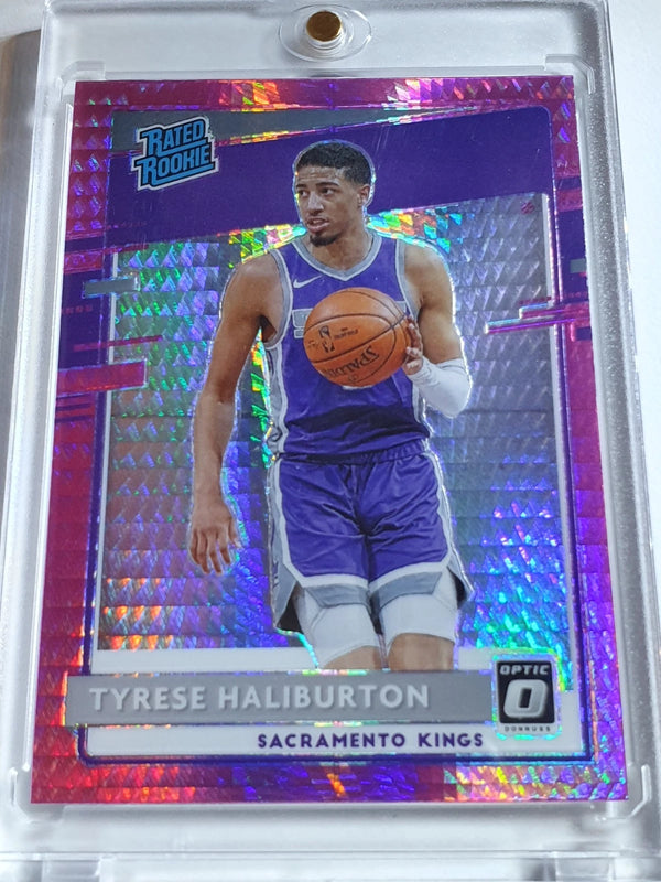 2020 Donruss Optic Tyrese Haliburton Rookie #162 HYPER PINK Holo RC - Rare