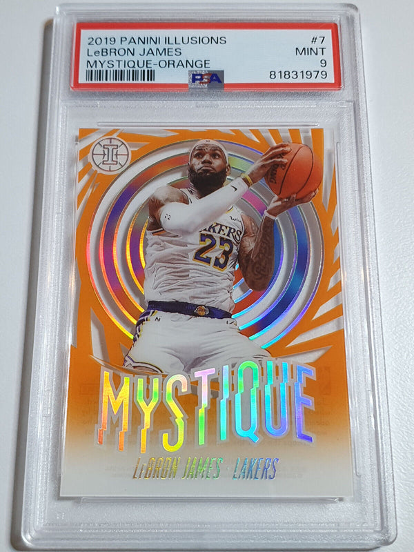 2019 Panini Illusions LeBron James #7 Orange Mystique - PSA 9 (POP 9)