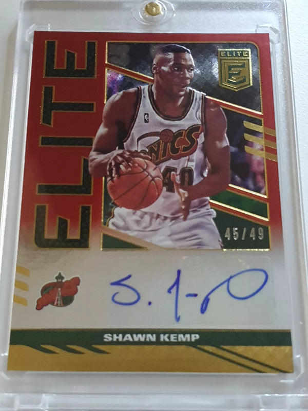 2021 Donruss Elite Shawn Kemp #AUTO RED /49 Elite Signatures - Rare