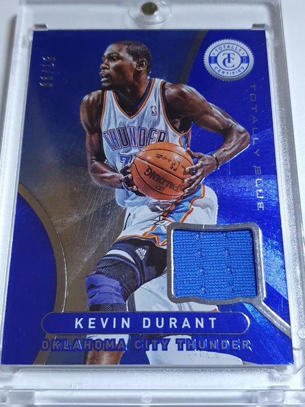 2012 Panini Totally Certified Kevin Durant #PATCH BLUE /99 Game Jersey - Line