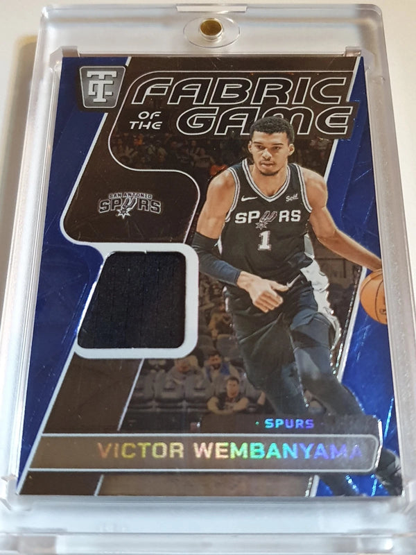 2024 Totally Certified Victor Wembanyama #PATCH MIRROR BLUE /49 Game Worn Jersey