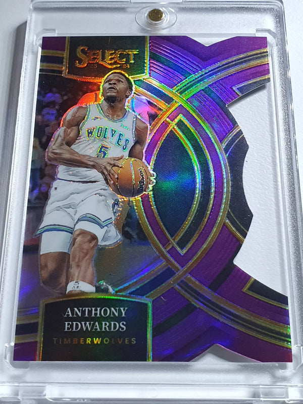 2023 Select Anthony Edwards #164 PURPLE /99 Holo Premier Level Die Cut - Rare