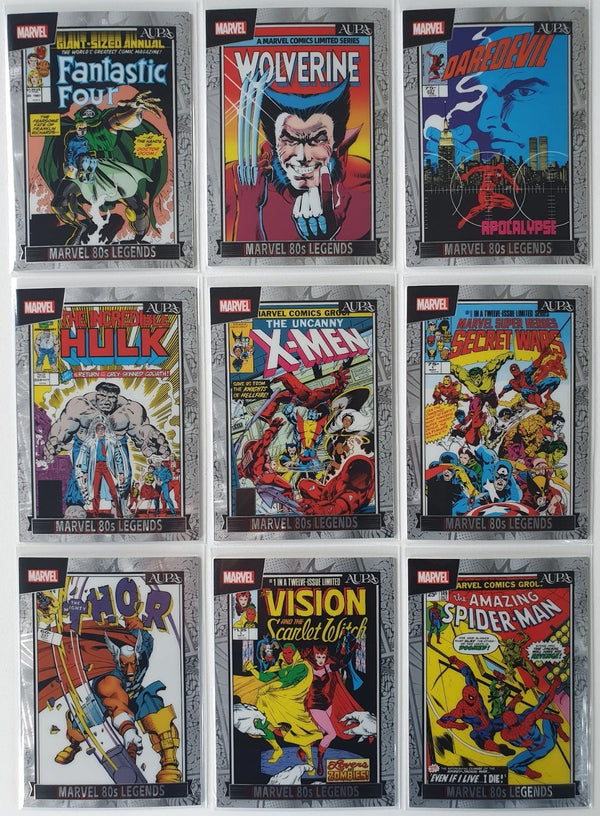 Lot of 9 x 2025 Kakawow AURA Marvel Super Heroes Foil Cover Cards