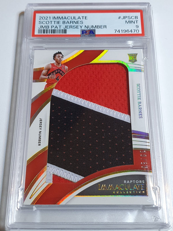 2021 Immaculate Scottie Barnes Rookie #PATCH /50 Jumbo RC Jersey - PSA 9 (POP 2)