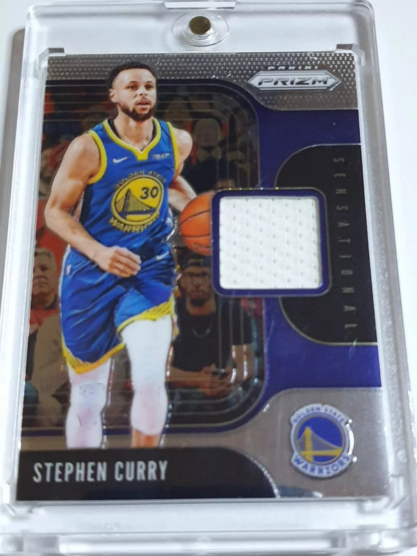 2019 Panini Prizm Stephen Curry #Patch Game Worn White Jersey - Ready to Grade