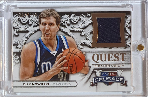 2013 Panini Crusade Dirk Nowitzki #PATCH /299 Game Worn Jersey - Ready to Grade