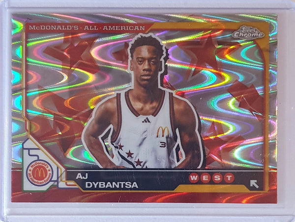 2025 Topps Chrome McDonald's AJ Dybantsa Rookie #45 RAYWAVE Refractor RC - Rare